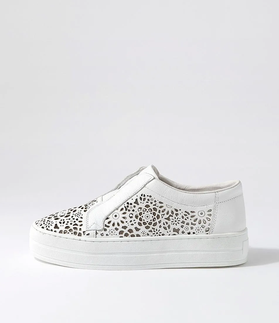 DJANGO & JULIETTE Seong White Leather Sneakers