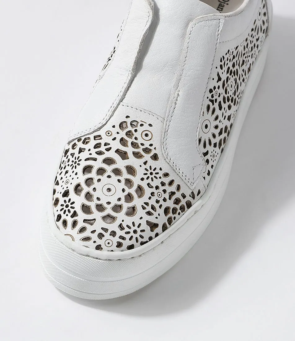 DJANGO & JULIETTE Seong White Leather Sneakers