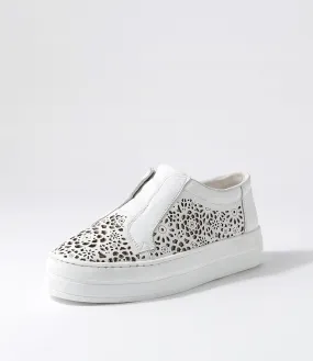 DJANGO & JULIETTE Seong White Leather Sneakers