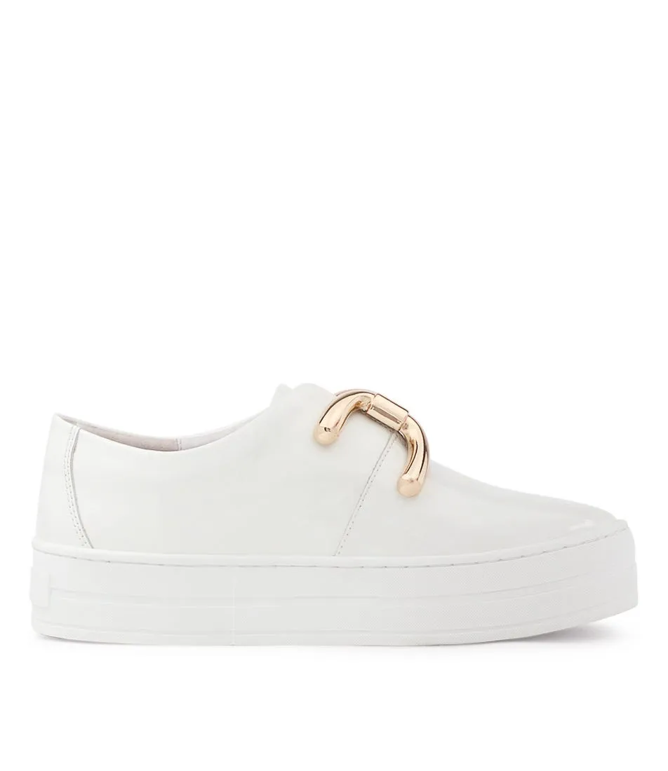 DJANGO & JULIETTE Shelina White Patent Leather Sneakers