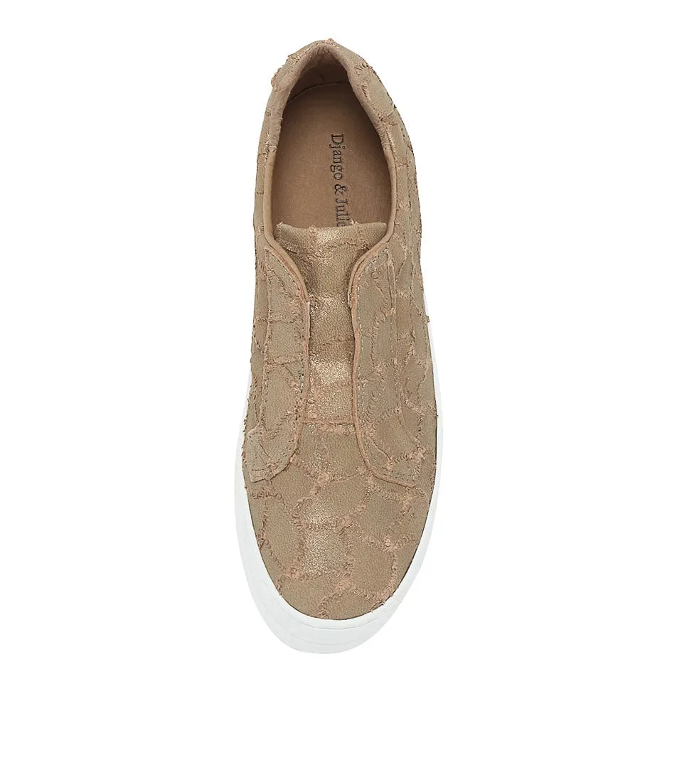 DJANGO & JULIETTE Shia Nutmeg Frill Leather Sneakers