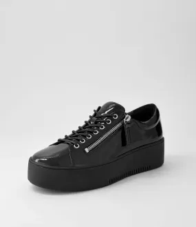 DJANGO & JULIETTE Wolfie Black Patent Leather Sneakers