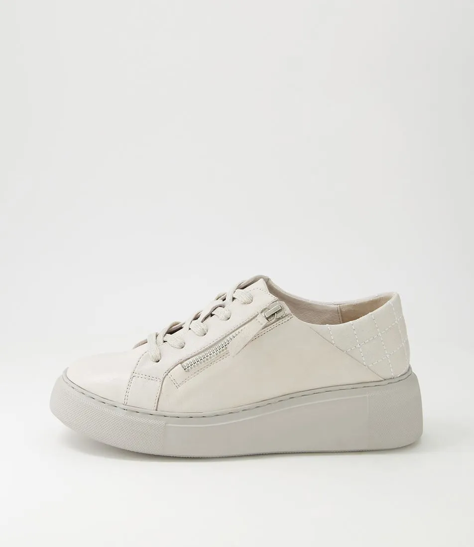 DJANGO & JULIETTE Yurke Ivory Leather Sneakers