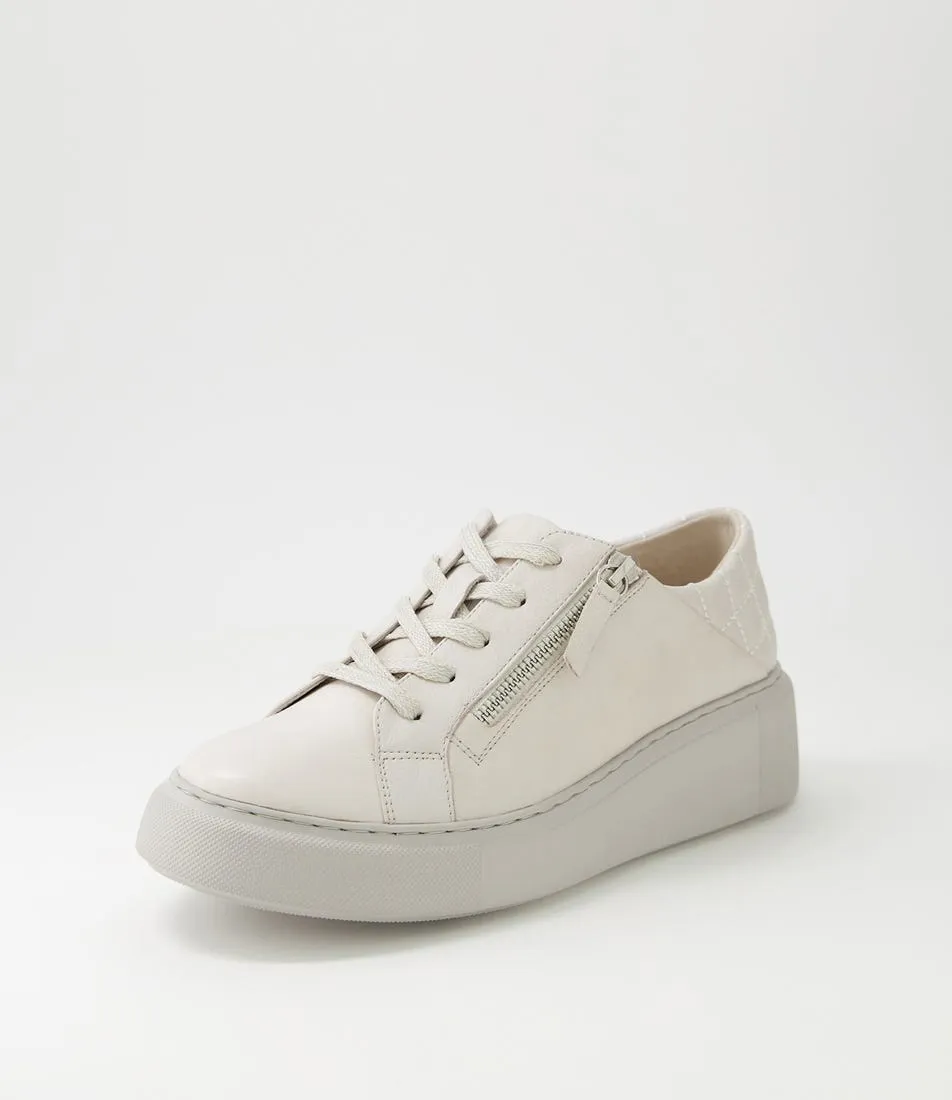 DJANGO & JULIETTE Yurke Ivory Leather Sneakers