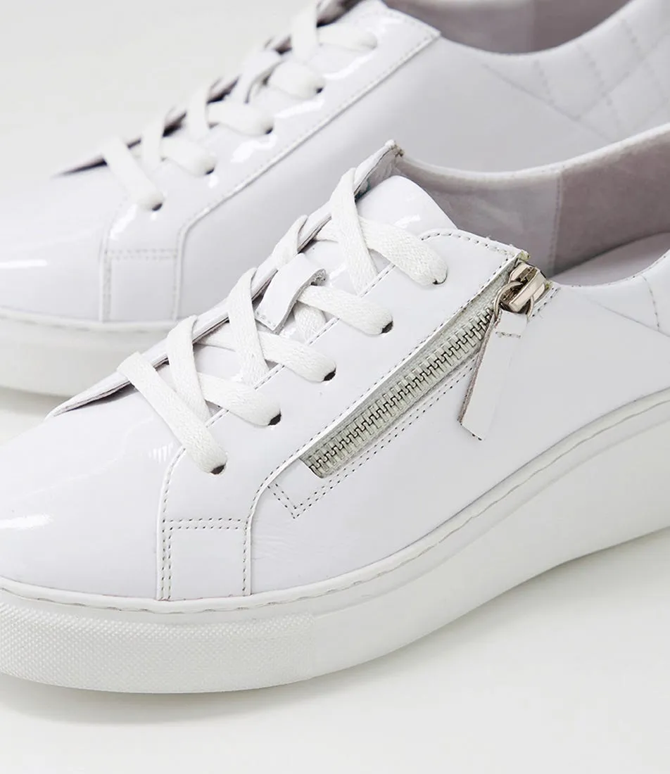 DJANGO & JULIETTE Yurke White Patent Leather Sneakers