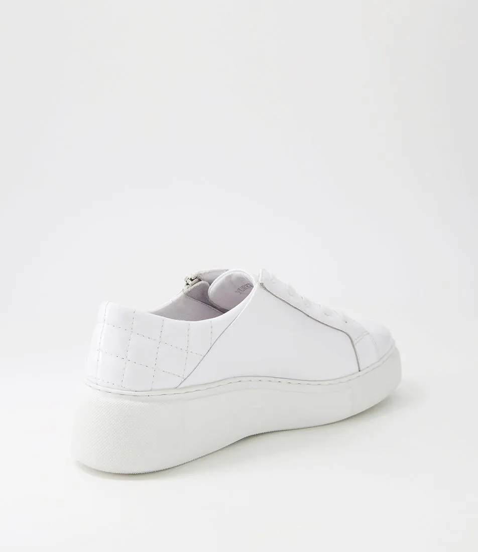 DJANGO & JULIETTE Yurke White Patent Leather Sneakers