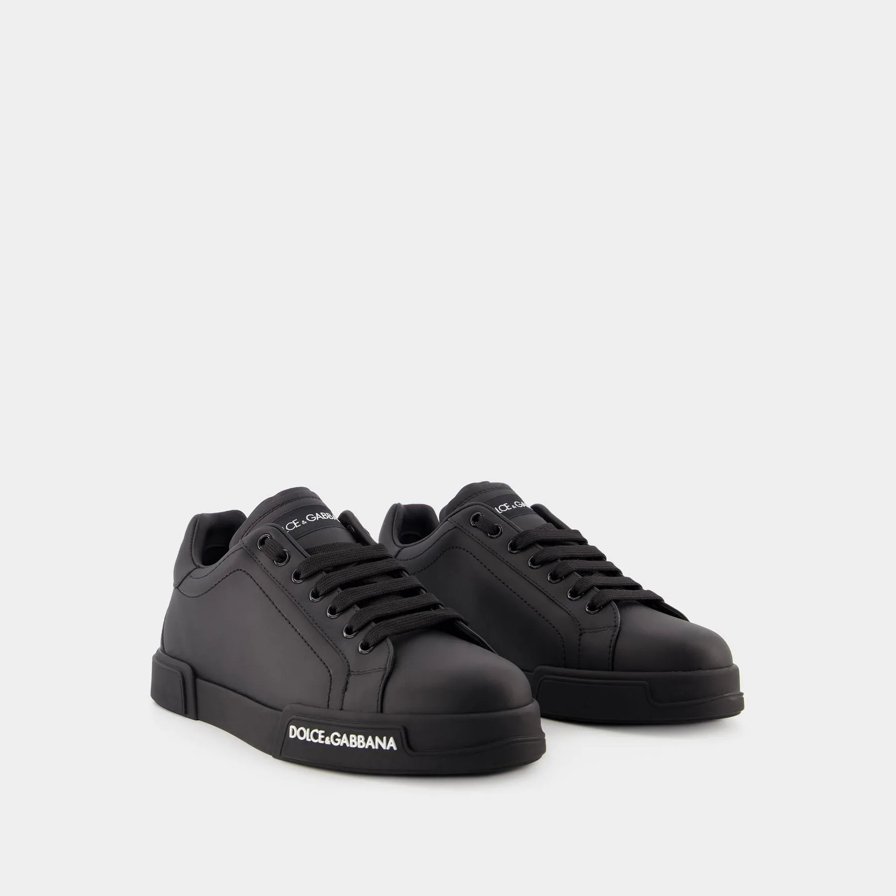 Dolce&Gabbana  Portofino Sneakers - Dolce&Gabbana - Leather - Black