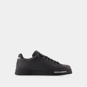 Dolce&Gabbana  Portofino Sneakers - Dolce&Gabbana - Leather - Black