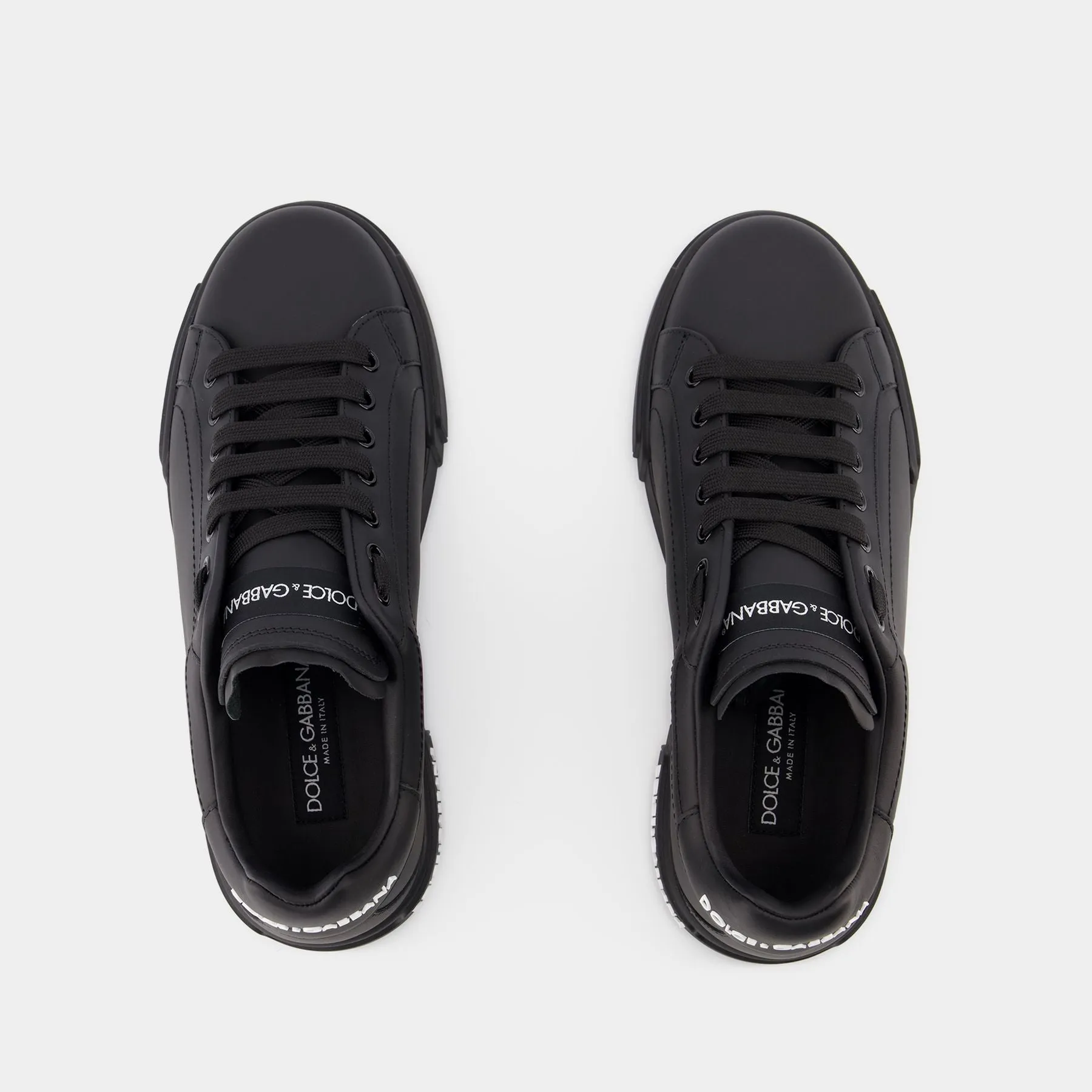 Dolce&Gabbana  Portofino Sneakers - Dolce&Gabbana - Leather - Black