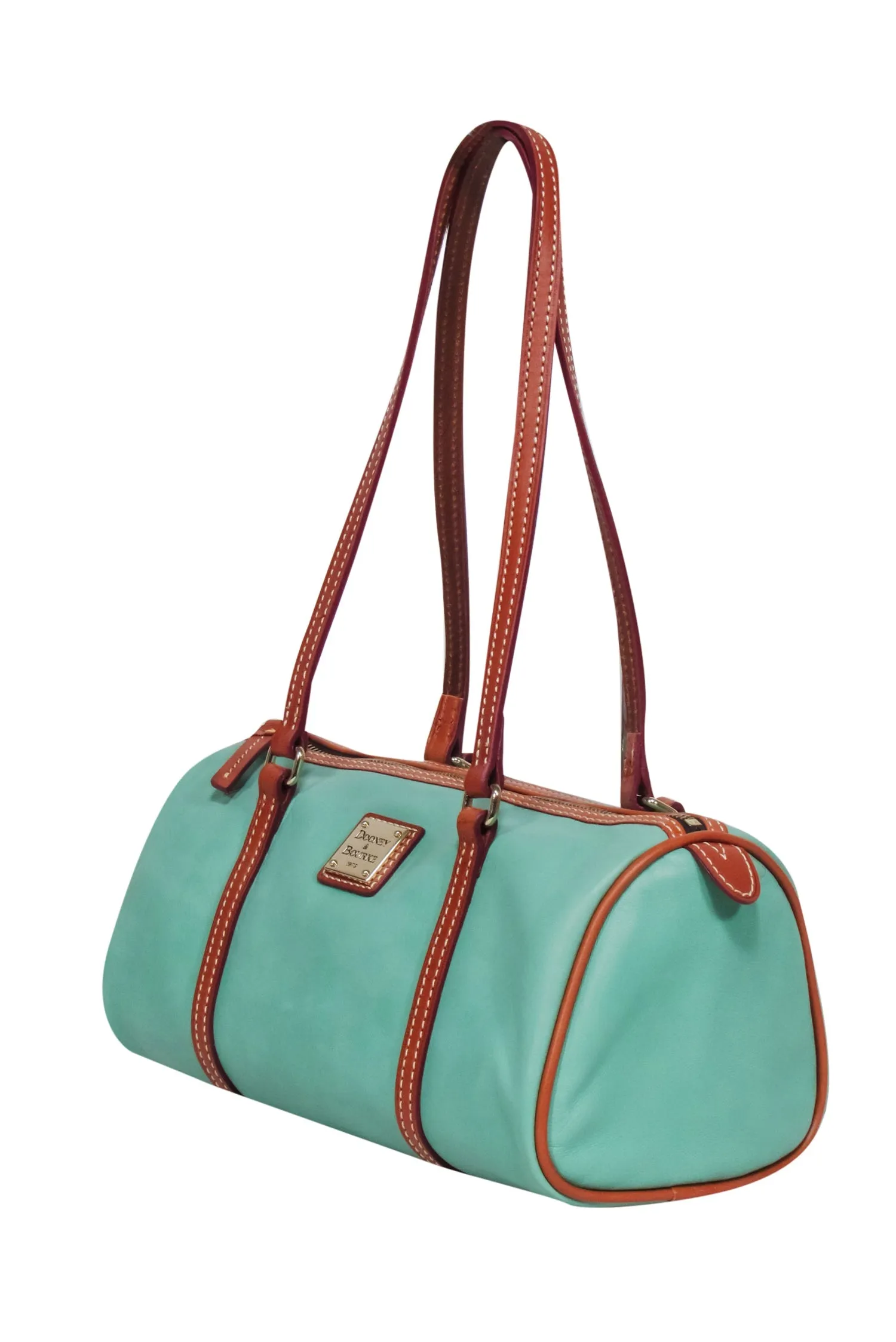 Dooney & Bourke - Jade Green Leather Barrel Bag