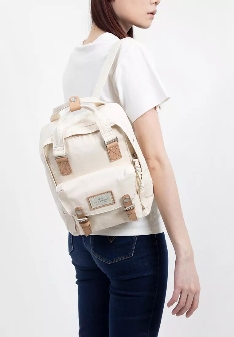 Doughnut Macaroon Mini Organic Cotton Series Beige Backpack