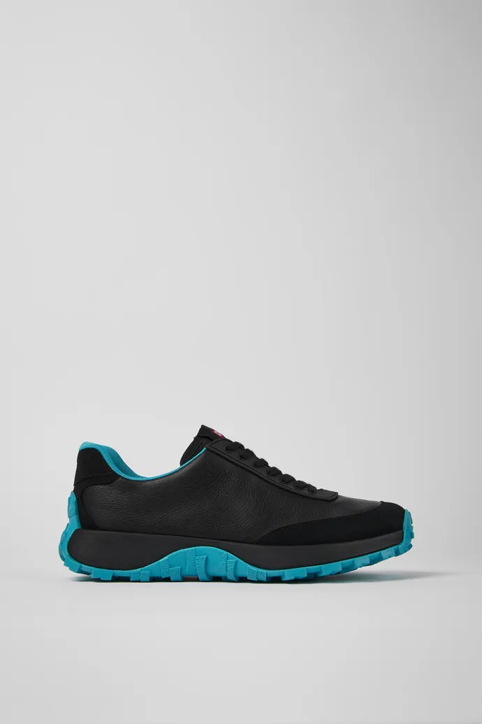 Drift Trail VIBRAM Black leather and nubuck sneakers for men