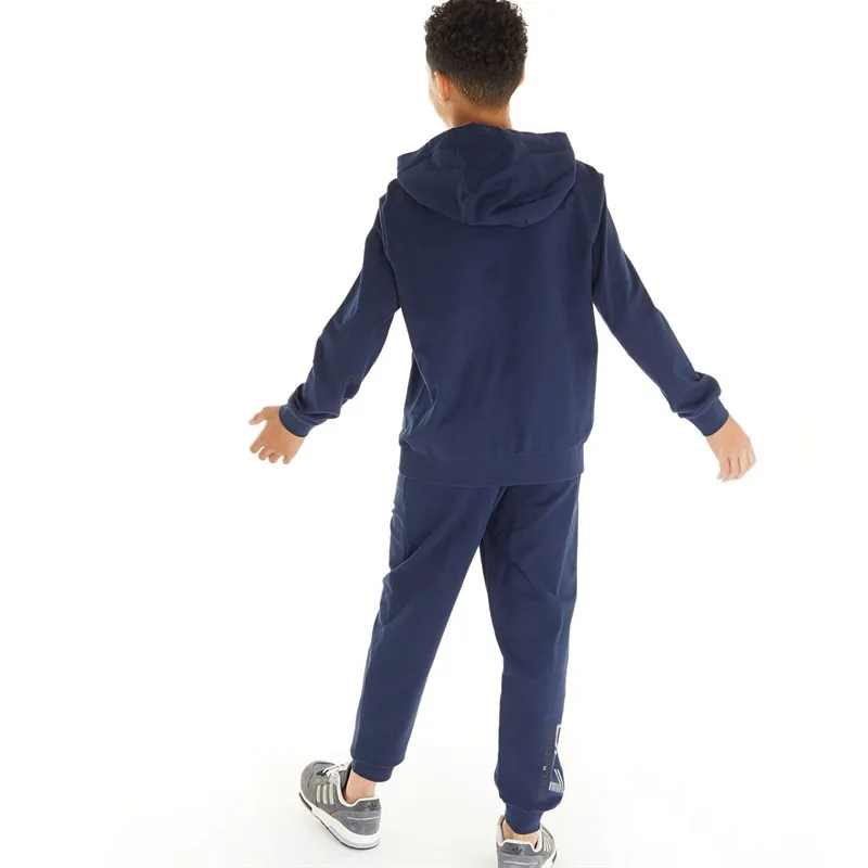 EA7 Boys Emporio Armani Hoodie And Joggers Tracksuit Navy Blue