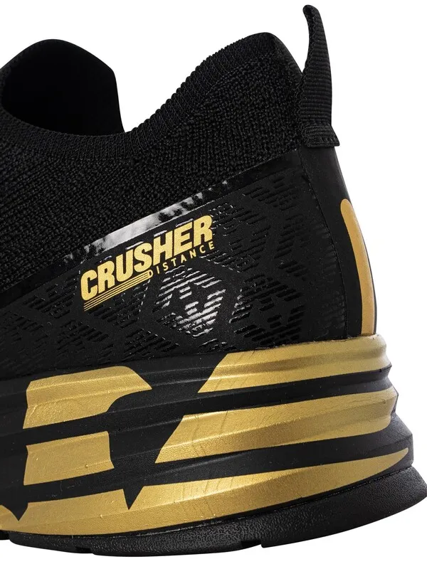 EA7 Mesh Logo Trainers - Black/Gold