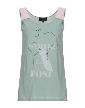 Emporio Armani Women Vest Light green 10 UK