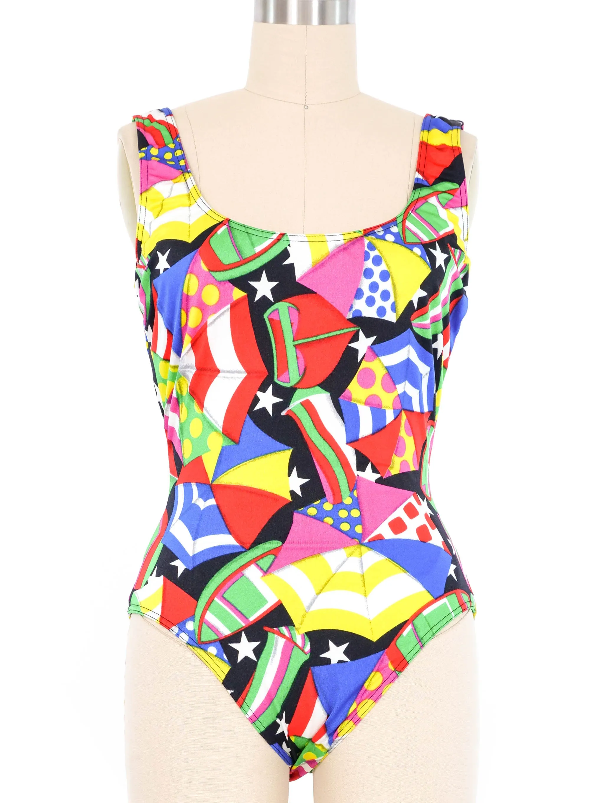 Escada Umbrella Print Swimsuit