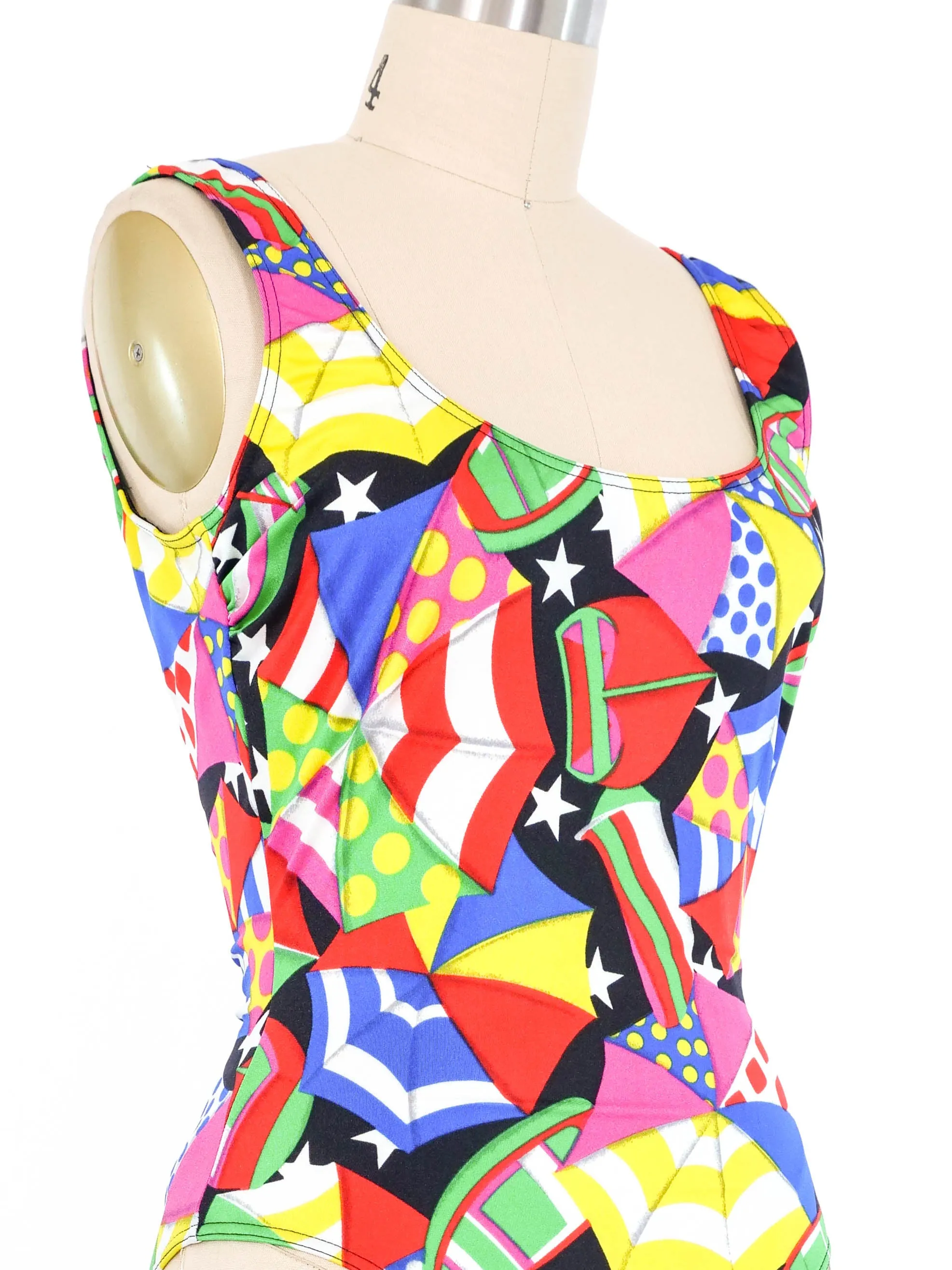 Escada Umbrella Print Swimsuit