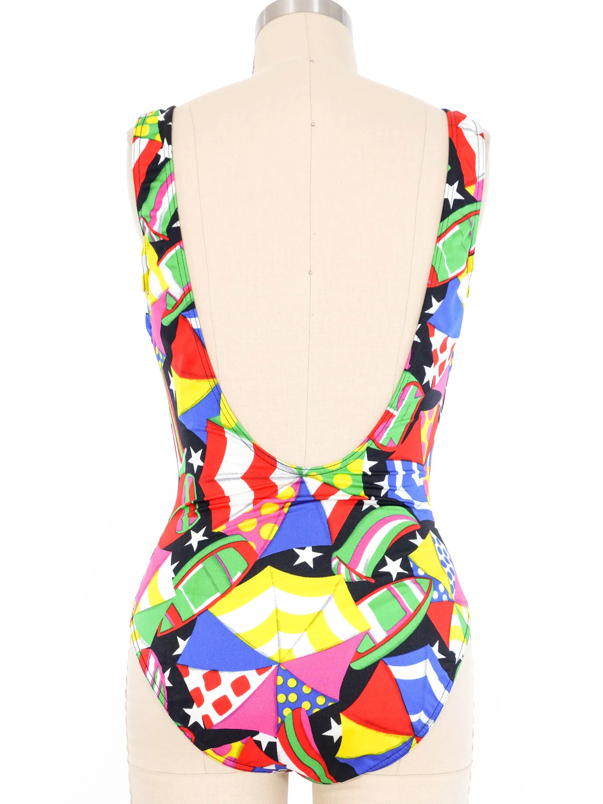 Escada Umbrella Print Swimsuit