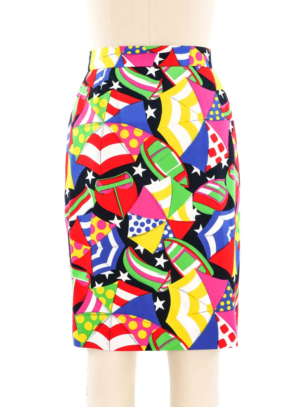 Escada Umbrella Printed Skirt Ensemble