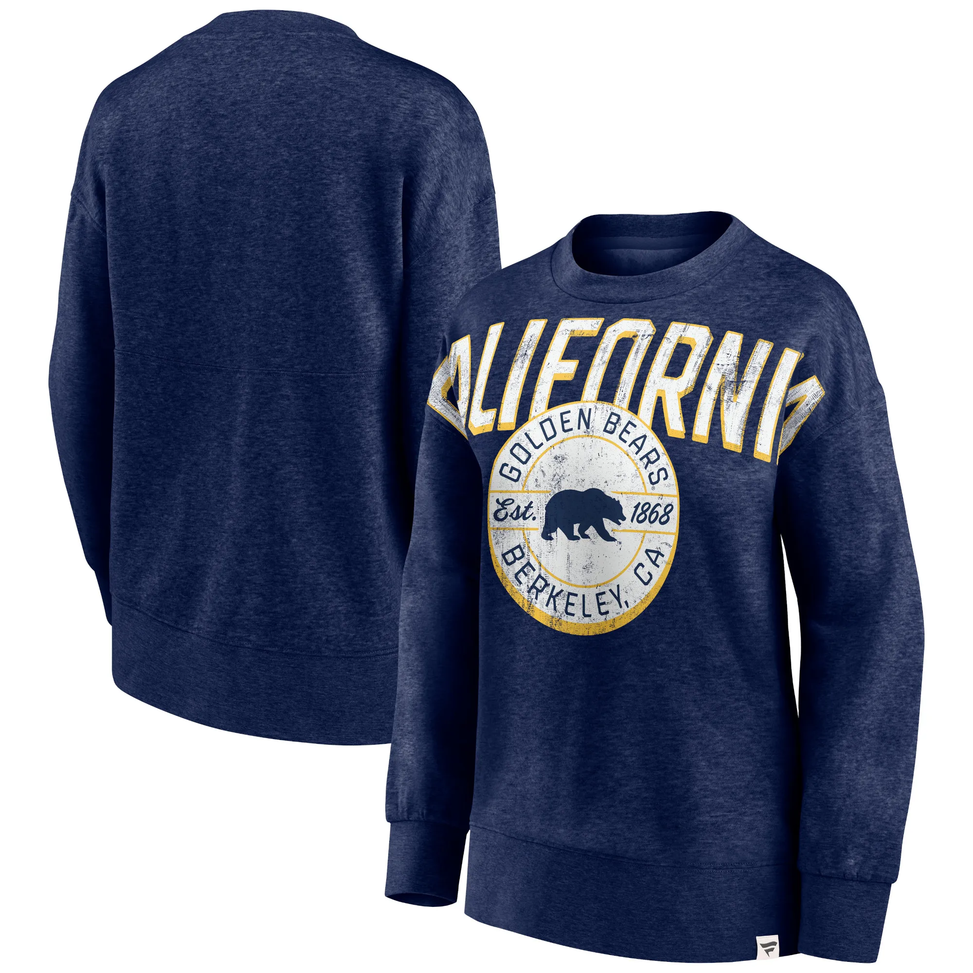 Fanatics Cal Bears Women's Heathered Navy Jump Distribution Pullover Sweatshirt