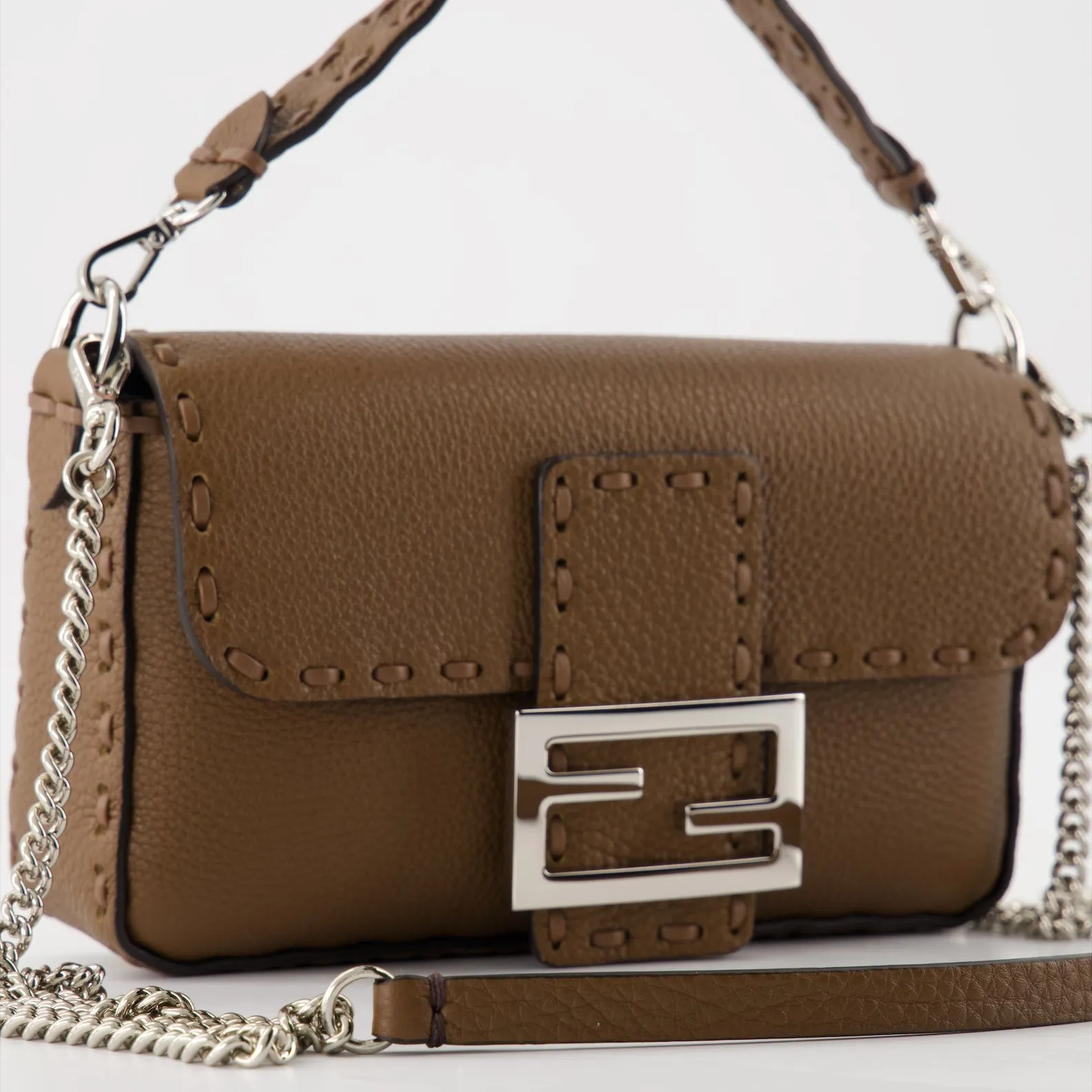 Fendi Baguette Selleria Leather Bag