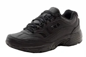 Fila Men's Memory Workshift Sneakers Slip Resistant Trainers Black Sz: 6.5W