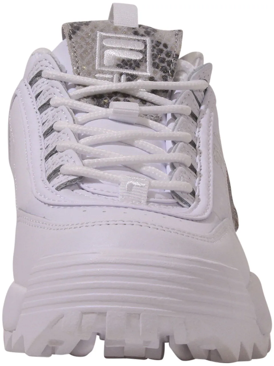 Fila Women's Disruptor-II-Snake Sneakers White/White/Highrise Sz: 10 5XM01137