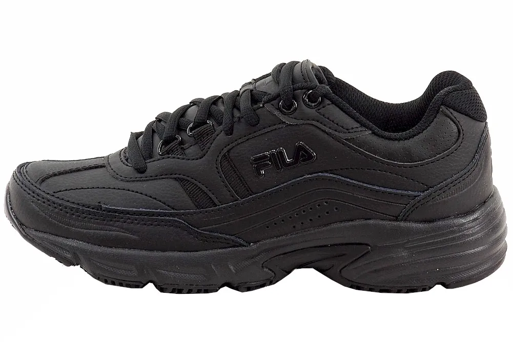 Fila Women's Memory Workshift Sneakers Slip Resistant Trainers Black Sz: 5W