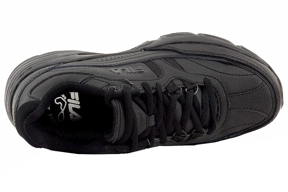 Fila Women's Memory Workshift Sneakers Slip Resistant Trainers Black Sz: 5W