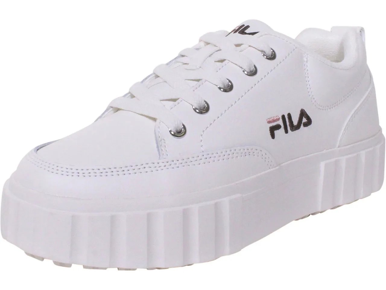 Fila Women's Sandblast Low Platform Sneakers Gardenia/Rose/Mahogany Sz: 6.5