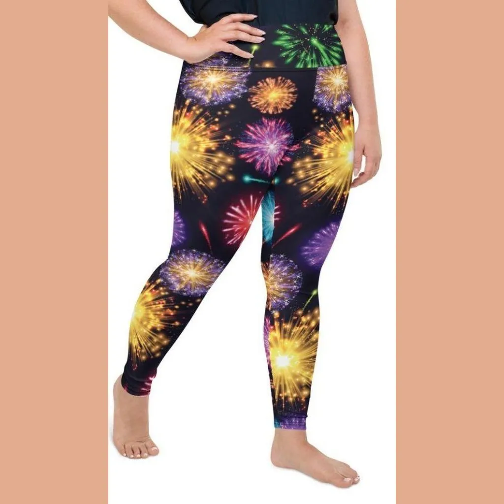 Fireworks Plus Size Leggings