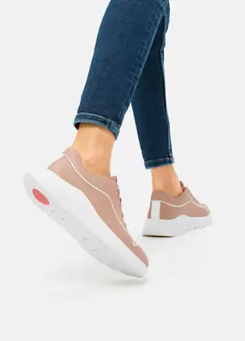 Fitflop Freya Beige Piping Detail Trainers | Grattan