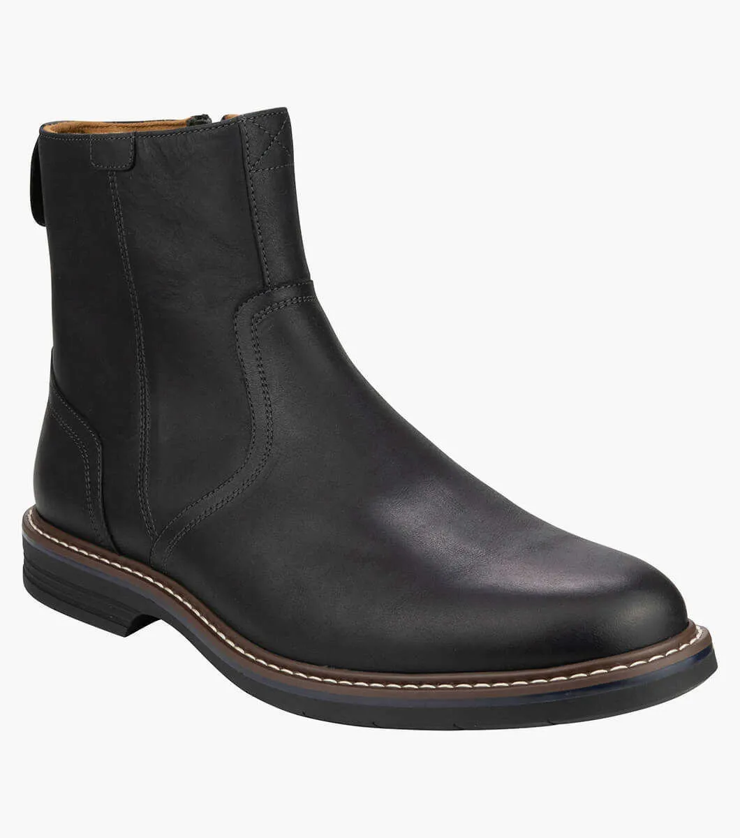 Florsheim Norwalk Zip  Plain Toe Side Zip Boot - Black