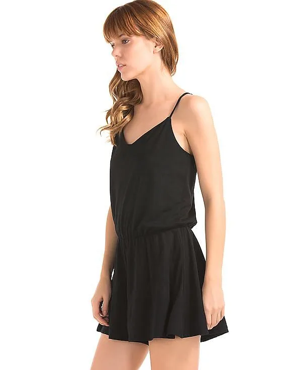 GAP Women Black Cami Romper