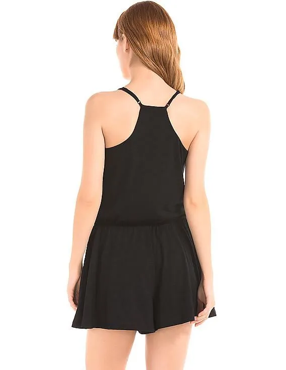 GAP Women Black Cami Romper