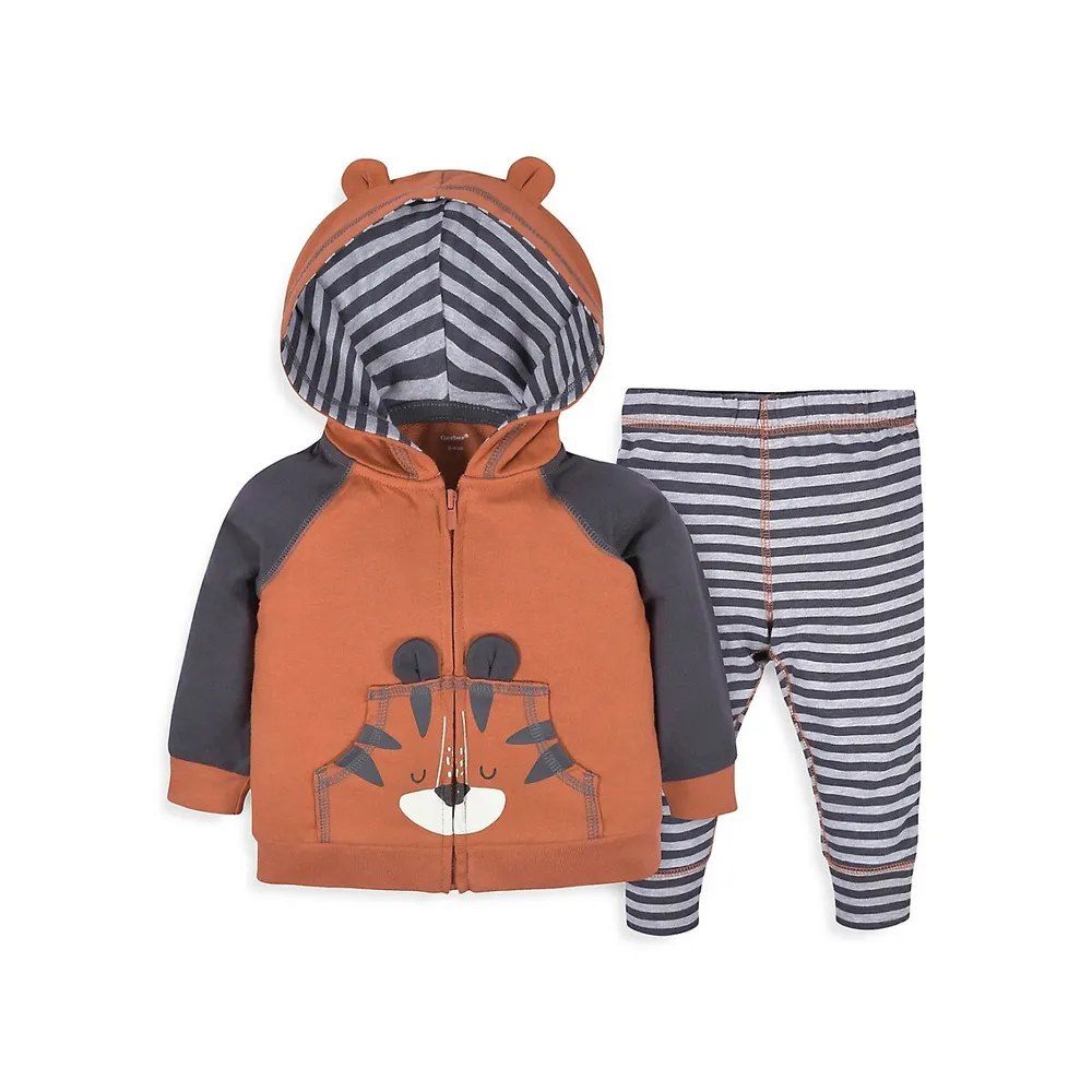 Gerber Baby's 2-Piece Tiger Hoodie and Joggers Set