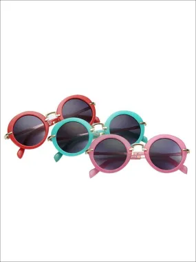 Girls Round Retro Sunglasses