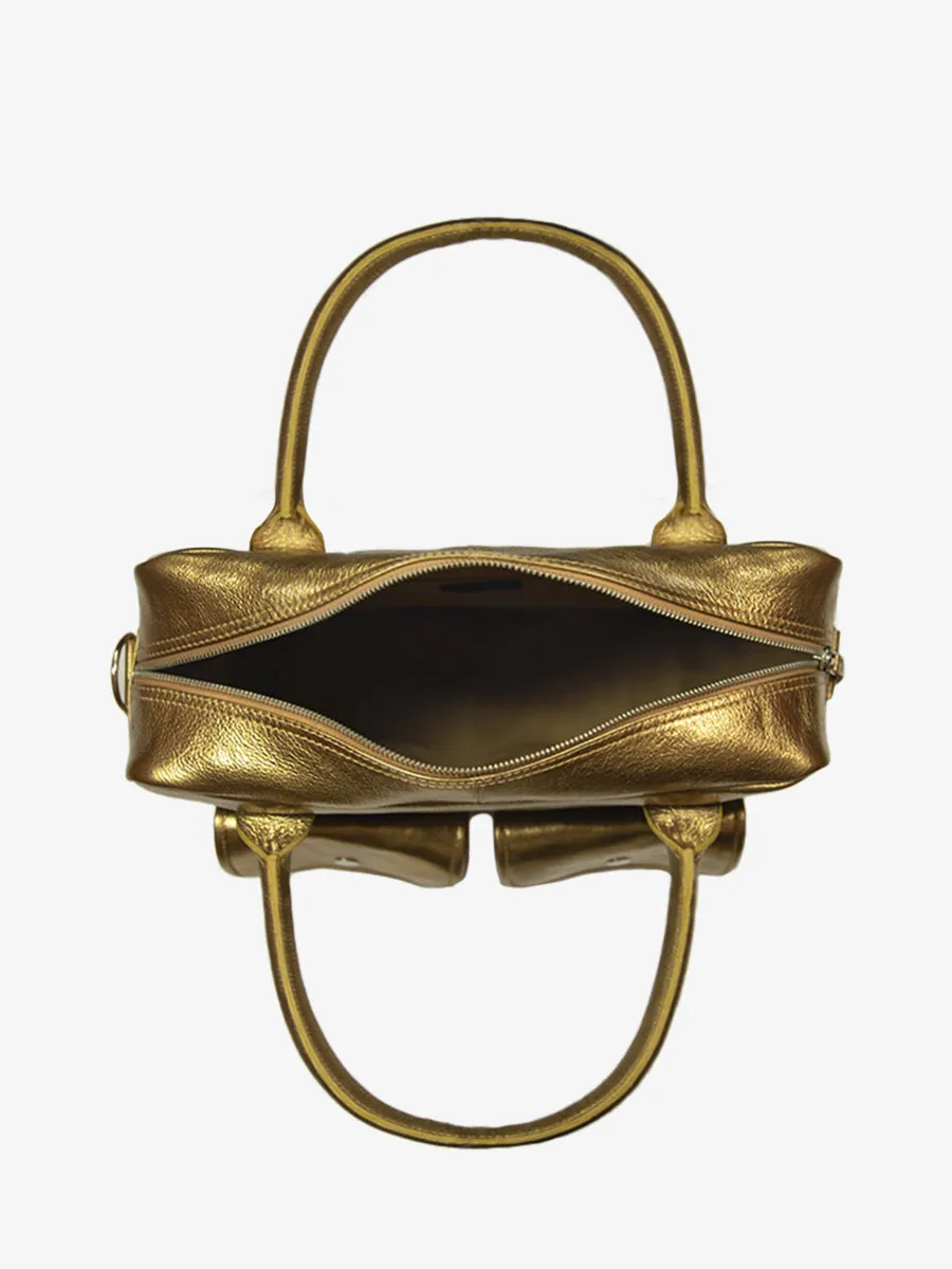 Gold Leather Handbag for Women - LeDandy Bronze | PAUL MARIUS