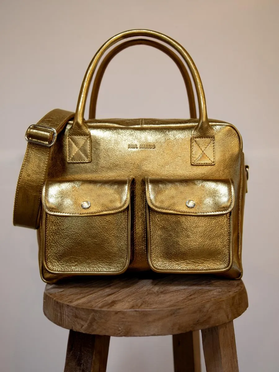 Gold Leather Handbag for Women - LeDandy Bronze | PAUL MARIUS