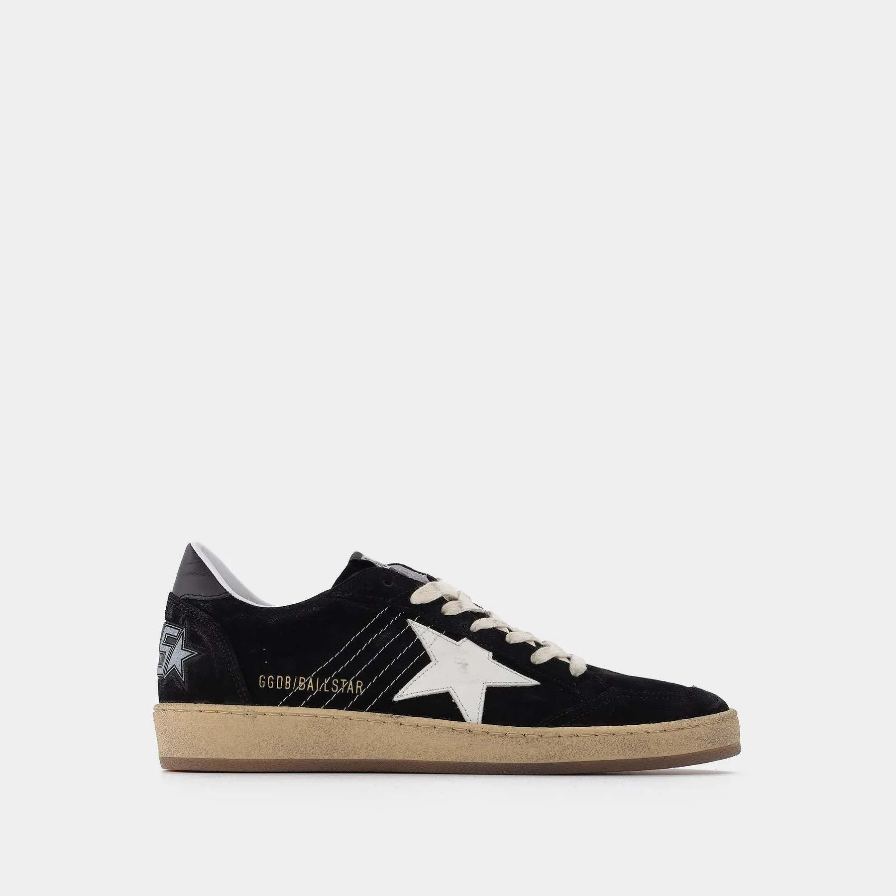 Golden Goose Deluxe Brand  Ball Star Sneakers in White and Black Leather