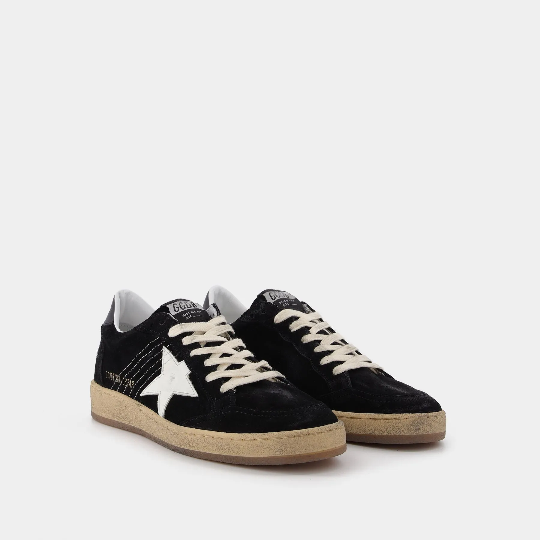 Golden Goose Deluxe Brand  Ball Star Sneakers in White and Black Leather