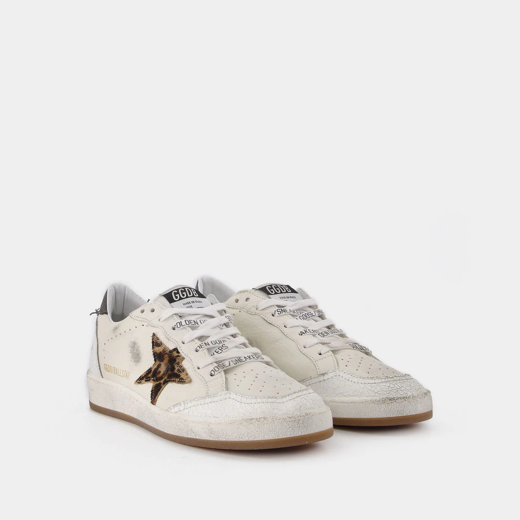 Golden Goose Deluxe Brand  Ball Star Sneakers in White Leather