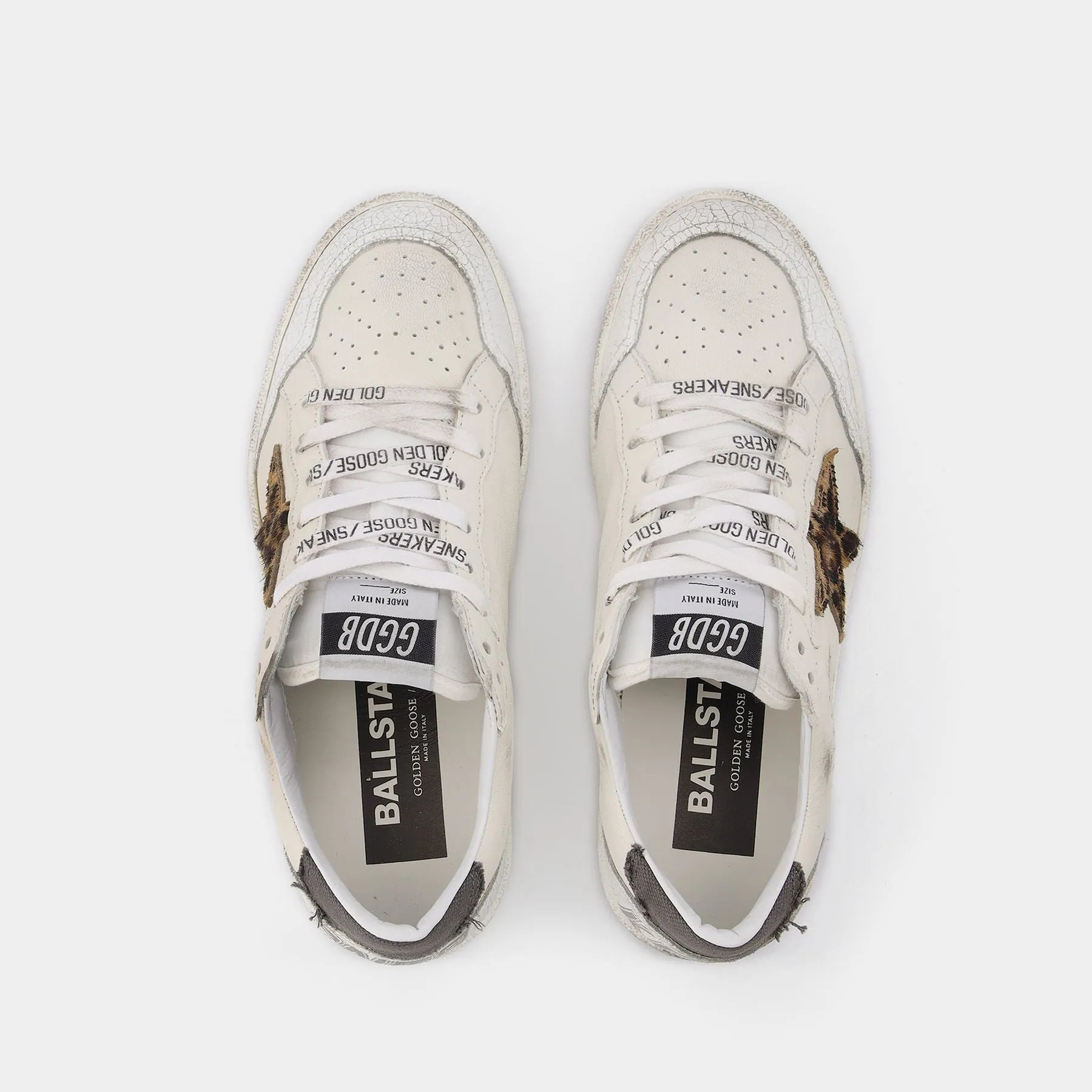 Golden Goose Deluxe Brand  Ball Star Sneakers in White Leather