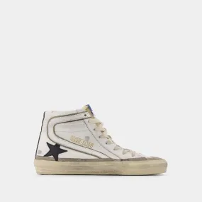 Golden Goose Deluxe Brand  Slide Sneakers in White Leather