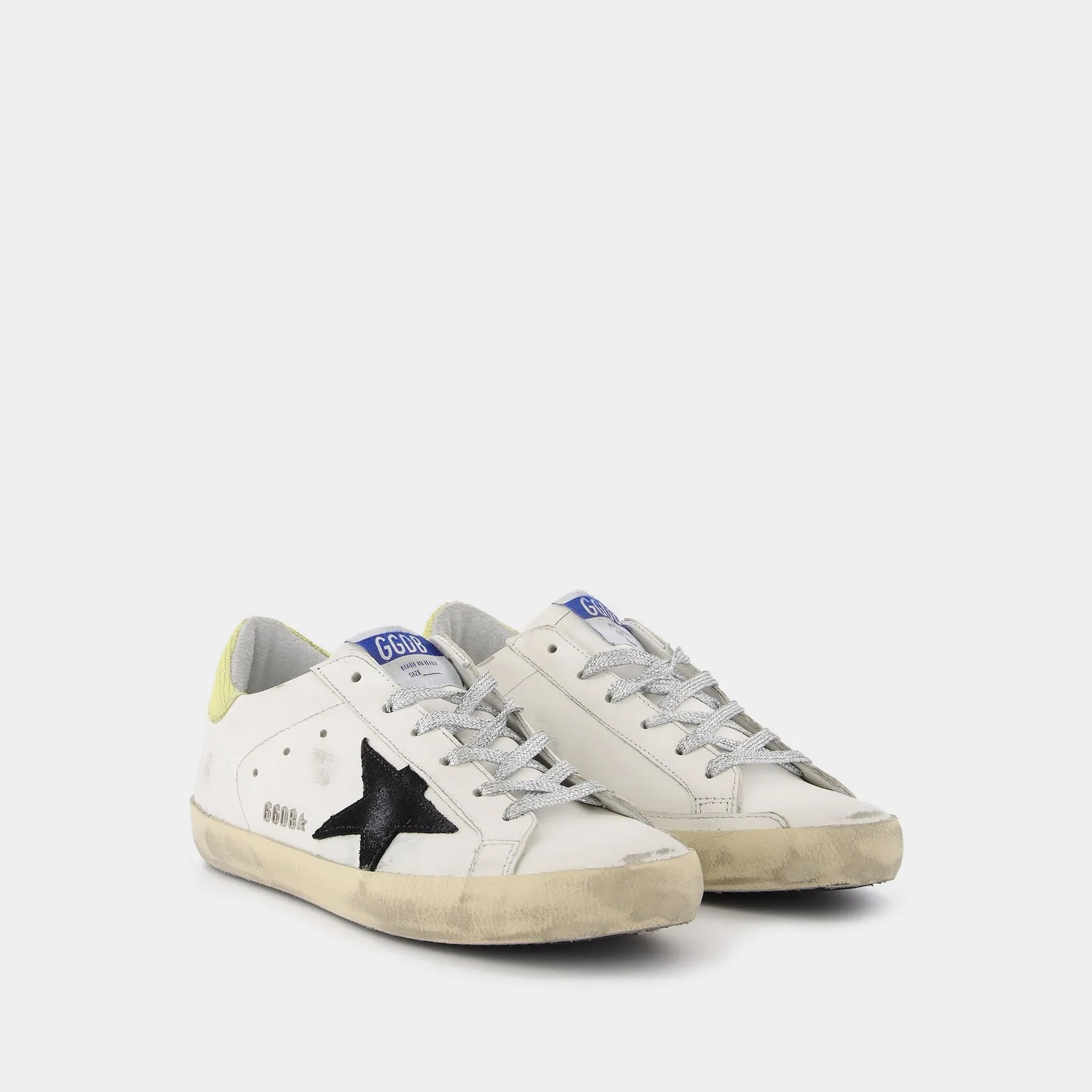 Golden Goose Deluxe Brand  Super Star Sneakers in White Leather