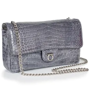 Gracen Charlotte Nile Crocodile Women's Handbag Gray