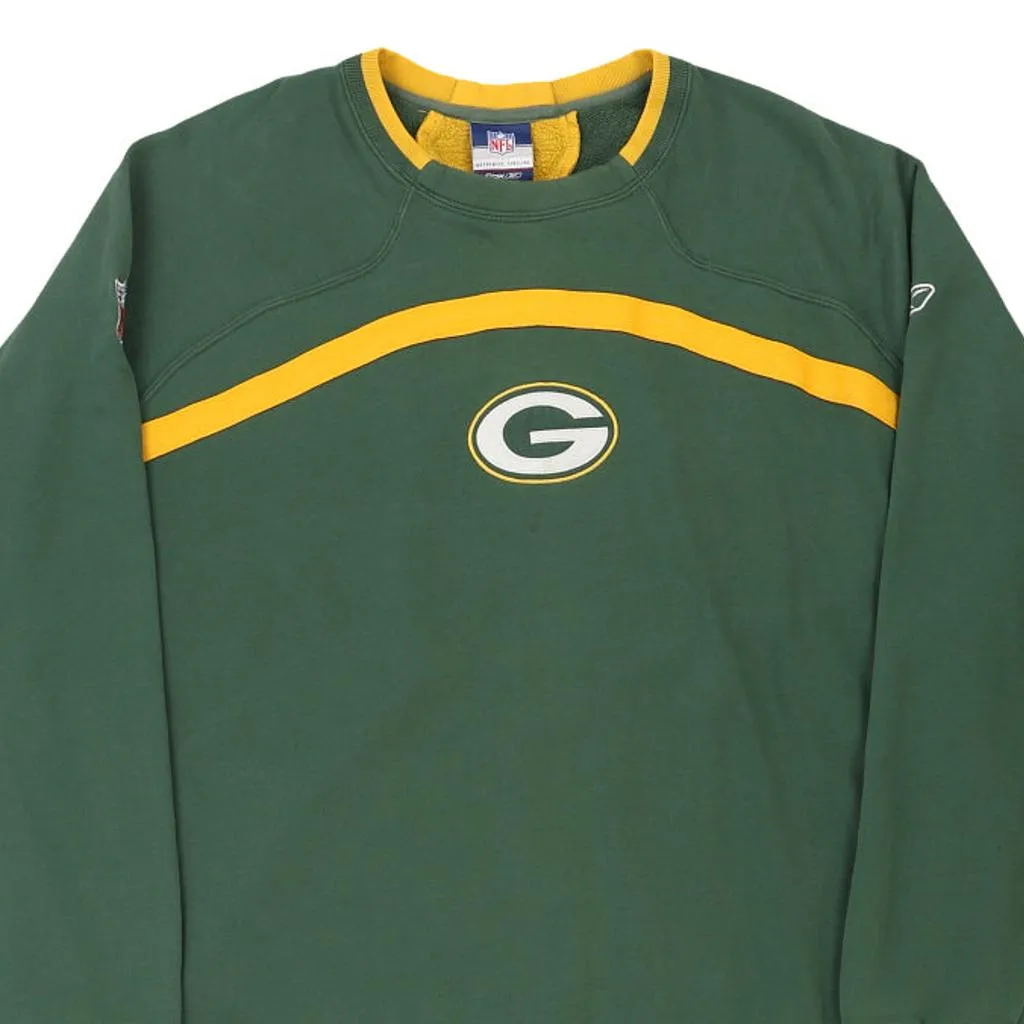 Green Bay Packers Reebok NFL Sweatshirt - Medium Green Cotton Blend