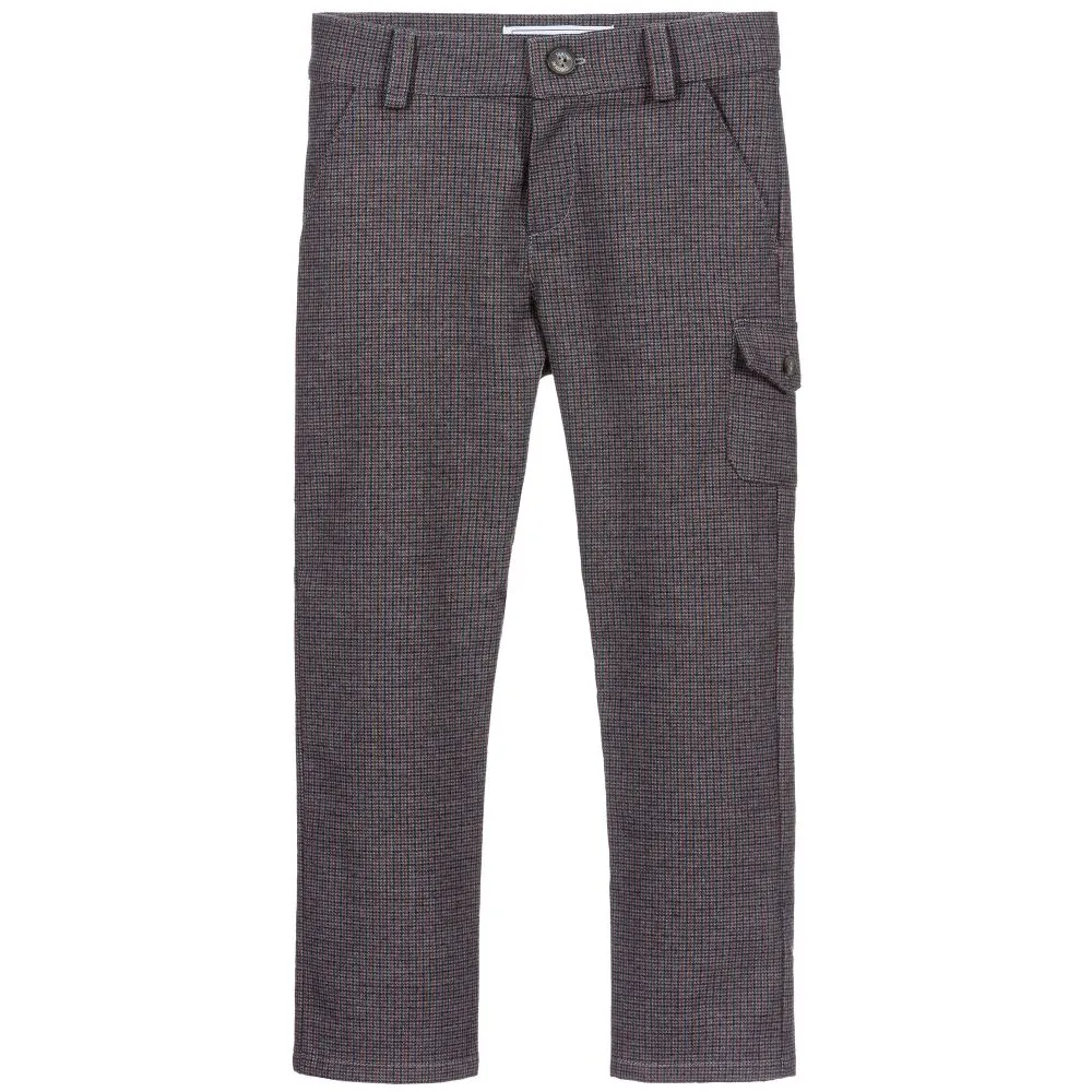 Grey Check Trousers