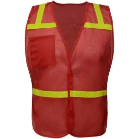 GSS Economy Enhanced Visibility Identification Safety Vest 3124 RED