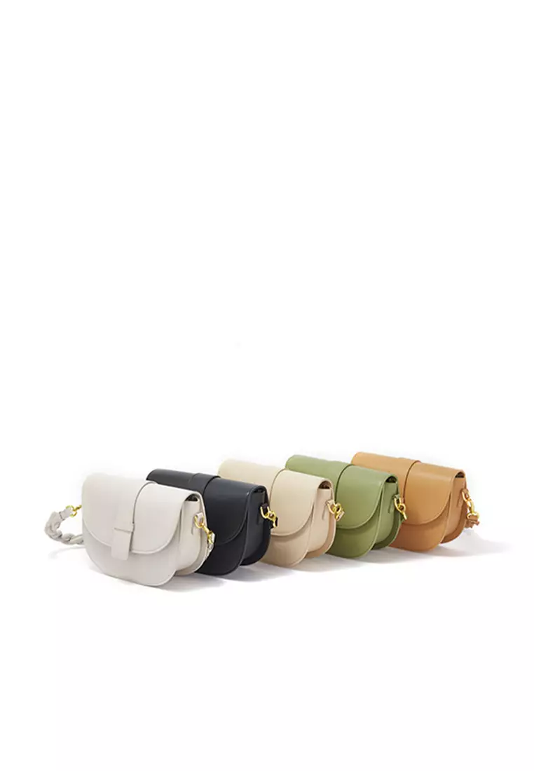 HAPPY FRIDAYS Pure Leather Shoulder Saddle Bag GY-88692